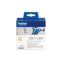 Rotolo 100 Etichette CD - Ø 58mm - nero-bianco - Brother - DK-11207 - 4977766628174 - DMwebShop