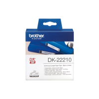 Rotolo etichetta continua - nero-bianco - 29 mm x 30,48 mt - DK22210 - Brother - DK-22210 - 4977766628181 - DMwebShop