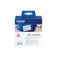 Nastro adesivo - nero-bianco - 62 mm x 30,48 mt - DK44205 - Brother - DK-44205 - 4977766635127 - DMwebShop