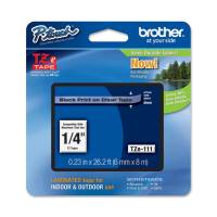 Nastro - Nero-Trasparente - 6 mm x 8 mt - Brother - TZE111 - 4977766684750 - DMwebShop