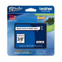 Nastro - nero-bianco -TZE221 - 9 mm x 8 mt - Brother - TZE-221 - 4977766685085 - DMwebShop
