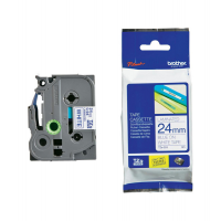 Nastro - blu-bianco - TZE252 - 24 mm x 8 mt - Brother - TZe253 - 4977766685498 - DMwebShop