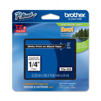 Nastro - bianco-nero - 6 mm x 8 mt - Brother - TZe315 - 4977766685634 - DMwebShop