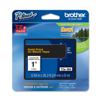 Nastro - Oro-Nero - 24 mm x 8 mt - Brother - TZe354 - 4977766685825 - DMwebShop