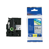 Nastro metallizzato - nero-argento opaco - 24 mm x 8 mt - Brother - TZeM951 - 4977766692588 - DMwebShop