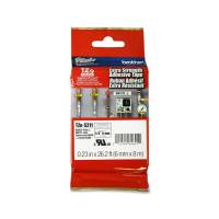 Nastro con adesivo resistente - nero-bianco - 6 mm x 8 mt - Brother - TZeS211 - 4977766693028 - DMwebShop