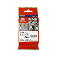 Nastro con adesivo resistente - nero-bianco - 6 mm x 8 mt - Brother - TZeS211 - 4977766693028 - DMwebShop