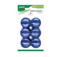 Bottoni magnetici diametro 4 cm blu blister 12 pezzi Lebez MR 40 BL - 9545