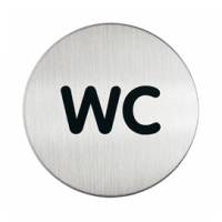 Pittogramma adesivo WC diametro 8,3 cm acciaio Durable 4907 23 - 9618