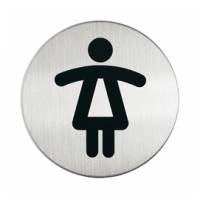 Pittogramma adesivo WC donne diametro 8,3 cm acciaio Durable 4904,23 - 9601