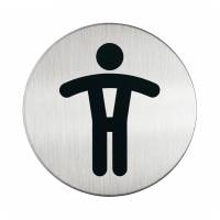 Pittogramma adesivo WC uomini diametro 8,3 cm acciaio Durable 4905 23 - 9600
