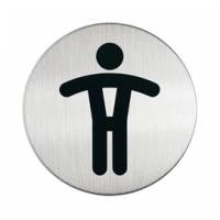 Pittogramma adesivo WC uomini diametro 8,3 cm acciaio Durable 4905 23 - 9600
