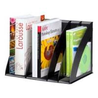 Portariviste modulare 6 divisori regolabili 30 x 22 x 22 cm nero - 9166