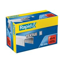 Punti Super Strong Textile 43 8 acciaio zincato per tessuti metallo Rapid 24872300 - 10691