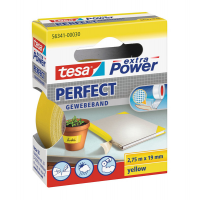 Nastro adesivo telato XP Perfect - 19 mm x 2,7 mt - giallo - Tesa 56341-00030-04