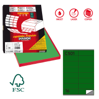 Etichetta adesiva C501 - permanente - 105 x 36 mm - 16 etichette per foglio - verde - scatola 100 fogli A4 - Markin - X210C501VE - 8007047021724 - DMwebShop