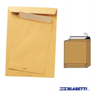 Busta a sacco - avana - serie Monodex - soffietti laterali - fondo quadro strip adesivo - 23 x 33 x 4 cm - 120 gr - conf. 250 pezzi - Blasetti - 934 - 8007758009349 - DMwebShop