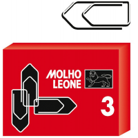 Fermagli zincati - lunghezza 29 mm - n. 3 - conf. 100 pezzi - Molho Leone 21113