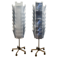 Portariviste girevole da terra Carousel Stacker - 24 vaschette A4 - Tecnostyl STK24-9