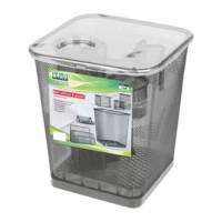 Set scrivania da 6 accessori - rete metallica - argento - Lebez - 1426-S - 8007509026397 - DMwebShop