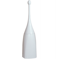 Portascopino per bagno - da terra - 12 x 12 x 48,5 cm - ABS - bianco - Mar Plast