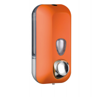 Dispenser Soft Touch per sapone liquido - 10,2 x 9 x 21,6 cm - capacita' 0,55 lt - arancio - Mar Plast - A71401AR - 8020090036897 - DMwebShop