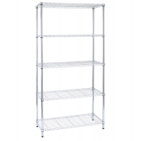 Libreria Archimede Light - 5 ripiani - acciaio cromato - 36 x 90 x 177 cm - Serena Group AC1436-5