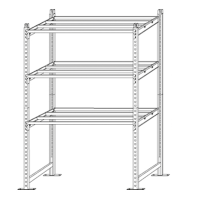 Scaffale Rang'Eco180 - modulo base - 5 ripiani - portata ripiano 180 kg - 100 x 35 x 200 cm - acciaio - grigio-blu - Paperflow - K605130 - DMwebShop