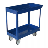 Carrello da lavoro - 2 ripiani - acciaio verniciato blu - 84 x 41 cm - altezza 82 cm - portata massima 100 kg - Serena Group - TC4102 - 8032937533452 - DMwebShop