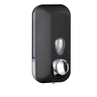 Dispenser Soft Touch per sapone liquido - 10,2 x 9 x 21,6 cm - capacita' 0,55 lt - nero - Mar Plast - A71401NE - 8020090036774 - DMwebShop