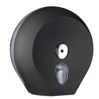 Dispenser Soft Touch di carta igienica in rotolo Mini Jumbo - 27 x 12,8 x 27,3 cm - plastica - nero - Mar Plast - A75610NE - 8020090037184 - DMwebShop