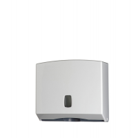 Distributore asciugamani piegati Basica - 25 x 9,2 x 22 cm - bianco-grigio - Medial International - 104022 - 8033433770655 - DMwebShop