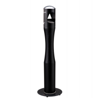 Posacenere da terra - a colonna - Ø 13 cm - H 101 cm - base 29 cm - inox - nero - Medial International - 108006 - 8033433773335 - DMwebShop