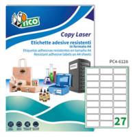Etichetta in poliestere PC4 - permanente - 61 x 286 mm - 27 etichette per foglio - trasparente - conf. 100 fogli A4 - Tico - PC4-6128 - 8007827243056 - DMwebShop