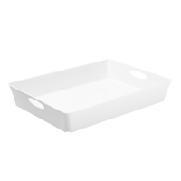 Vassoio multiuso Living Box - 37,5 x 26,6 cm - altezza 6 cm - bianco - Rotho F711240