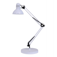 Lampada da tavolo Architect - a fluorescenza - 42 x 39 cm - base Ø 20 cm - 11 W - bianco - Alba