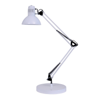 Lampada da tavolo Architect - a fluorescenza - 42 x 39 cm - base Ø 20 cm - 11 W - bianco - Alba - ARCHI-BC - 3129710008797 - DMwebShop