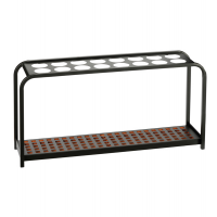 Portaombrelli Multi - 16 posti - 100,2 x 26 x 52,5 cm - nero-acciaio - Medial International 714029