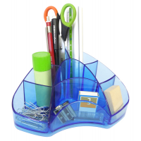 Portapenne Multipot Classic - 14 x 20 x 9 cm - azzurro trasparente - Arda TR7121BL