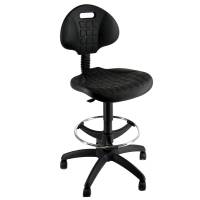 Sedia Tecnigrafo Esos E2 - braccioli opzionali - con poggiapiedi e ruote - nero - Unisit - EOE2 - 8050043740175 - DMwebShop