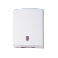 Distributore asciugamani piegati Basica - 27,8 x 12,8 x 38 cm - bianco-grigio - Medial International - 104026 - 8033433773663 - DMwebShop