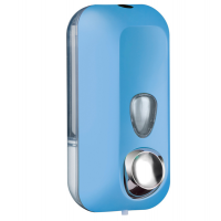 Dispenser Soft Touch per sapone liquido - 10,2 x 9 x 21,6 cm - capacita' 0,55 lt - azzurro - Mar Plast - A71401AZ - 8020090081699 - DMwebShop