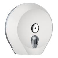 Dispenser Soft Touch di carta igienica in rotolo Mini Jumbo - 27 x 12,8 x 27,3 cm - plastica - bianco - Mar Plast - A75610BI - 8020090042218 - DMwebShop