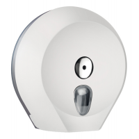 Dispenser Soft Touch di carta igienica in rotolo Mini Jumbo - 27 x 12,8 x 27,3 cm - plastica - bianco - Mar Plast - A75610BI - 8020090042218 - DMwebShop