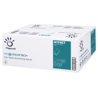 Asciugamani piegati a V Dissolve Tech - 2 veli - 20 gr - 24 x 21 cm - goffratura a onda - bianco - conf. 15 pezzi da 250 - Papernet - 411167 - 08024929511678 - DMwebShop