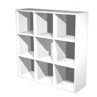 Libreria casellario Rainbow - 9 caselle - 104,1 x 29,2 x 103,9 cm - bianco - Artexport - 9MaxC/3 - DMwebShop