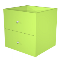 Cassettiera per casellario Rainbow - 2 cassetti - 32,5 x 28,8 x 32,5 cm - verde neon - Artexport - 2C MaxC/V - DMwebShop