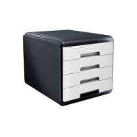 Cassettiera Mydesk - 29,5 x 38,5 x 28,2 cm - 4 cassetti da 4,5 cm - grigio-bianco - Arda - 18P4PB - 8003438015013 - DMwebShop