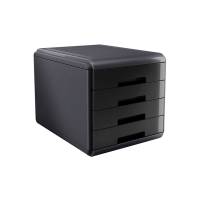 Cassettiera Mydesk - 29,5 x 38,5 x 28,2 cm - 4 cassetti da 4,5 cm - grigio-nero - Arda - 18P4PN - 8003438014986 - DMwebShop