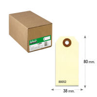 Etichette per spedizioni permanente - 80 x 38 mm - avana - conf. 1000 pezzi - Lebez - 80052 - 8007509057292 - DMwebShop
